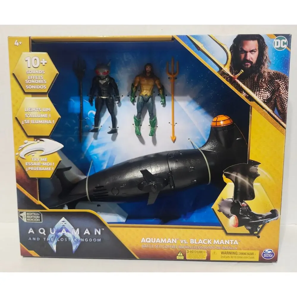 Aquaman Lost Kingdom Aquaman vs Black Manta Battle Set Lights Sounds DC